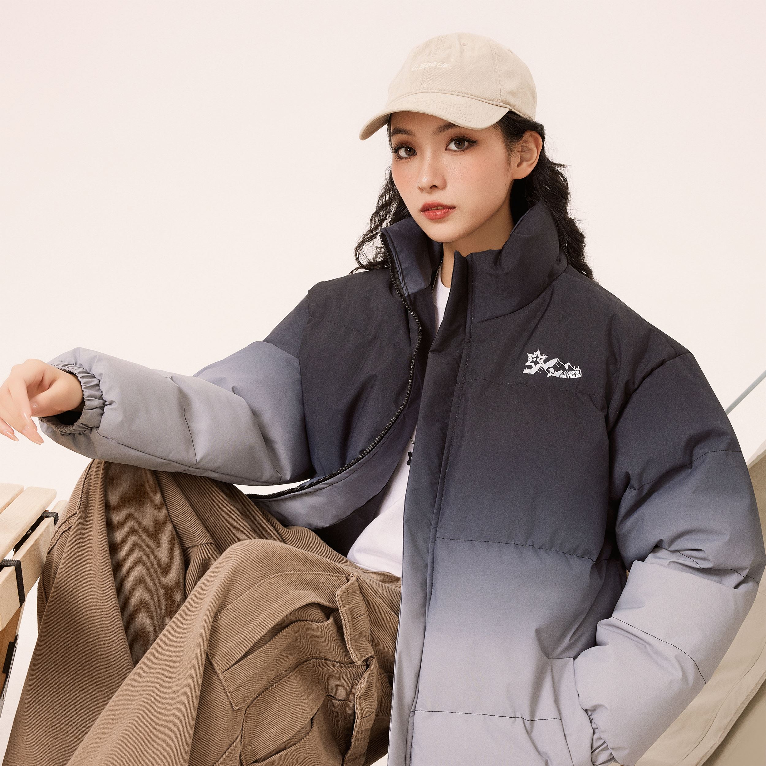 CSKS Casual Sportswear Unisex Stand Collar Thickened