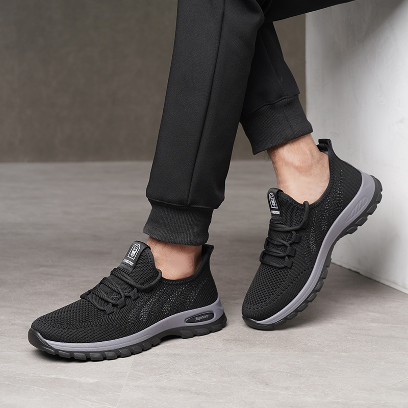 LAORENTOU Walking Shoes Men’s Low Top Black