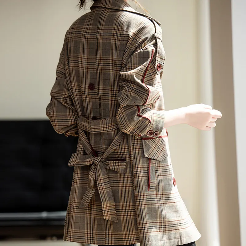 【dme】 Trench Coat Women's Dark Red