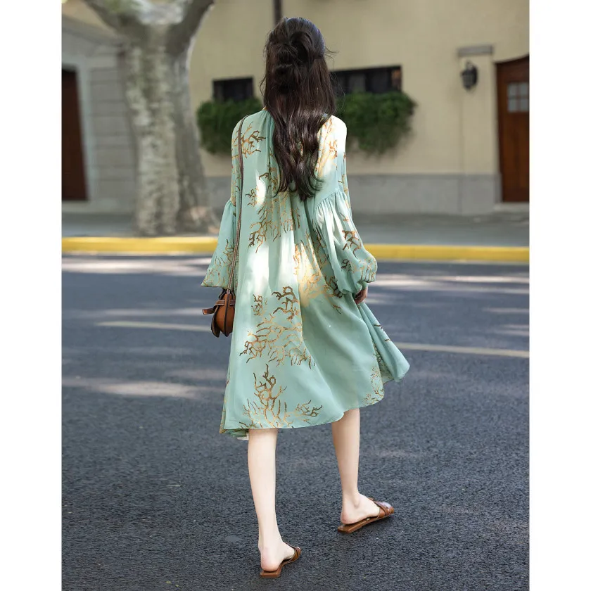【dme】 Long Sleeved Dress Women's