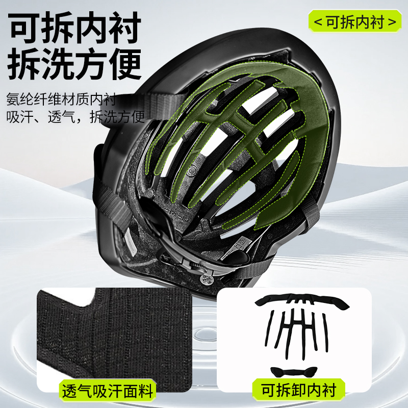 Li Ning Cycling Helmets PCPS Integrated Molding 16 Eyelets Breathable Unisex Half Helmet