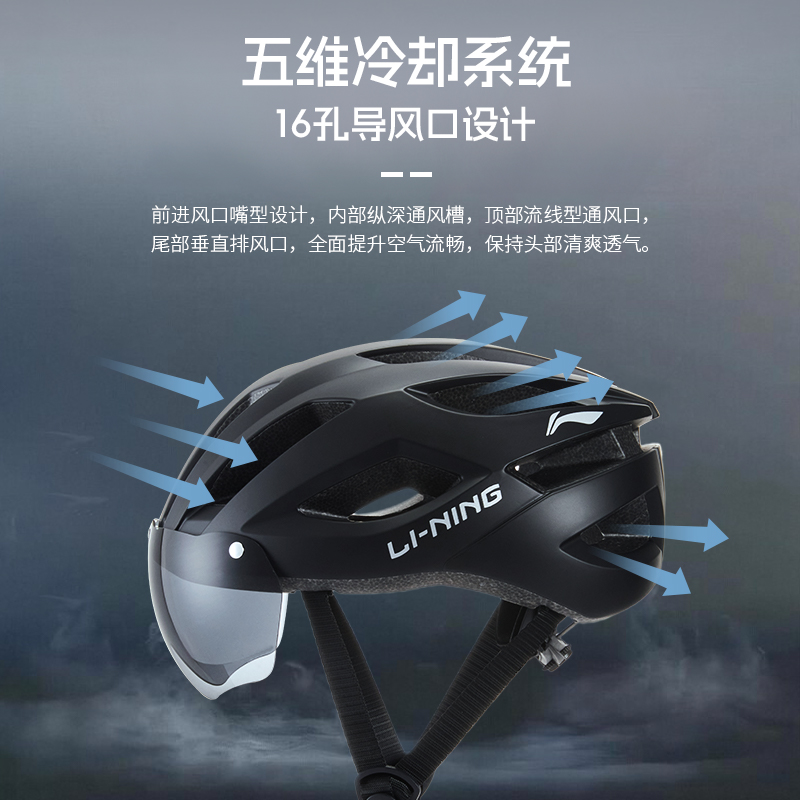 Li Ning Cycling Helmets PC EPS Unisex Half Helmet