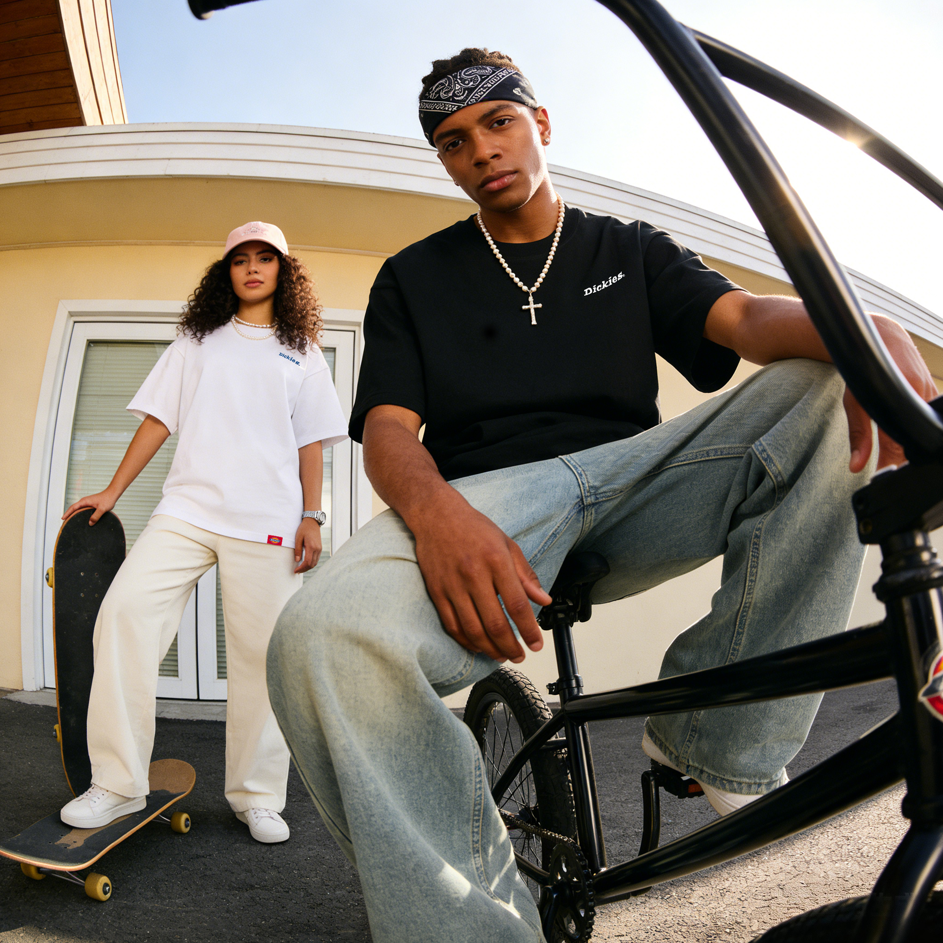 Женская футболка Dickies 320g Heavyweight Logo (зеленая) — фото 4