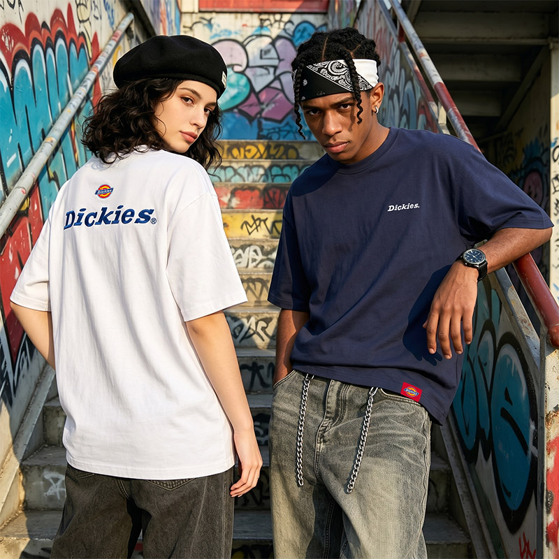 Женская футболка Dickies 320g Heavyweight Logo (зеленая) — фото 54