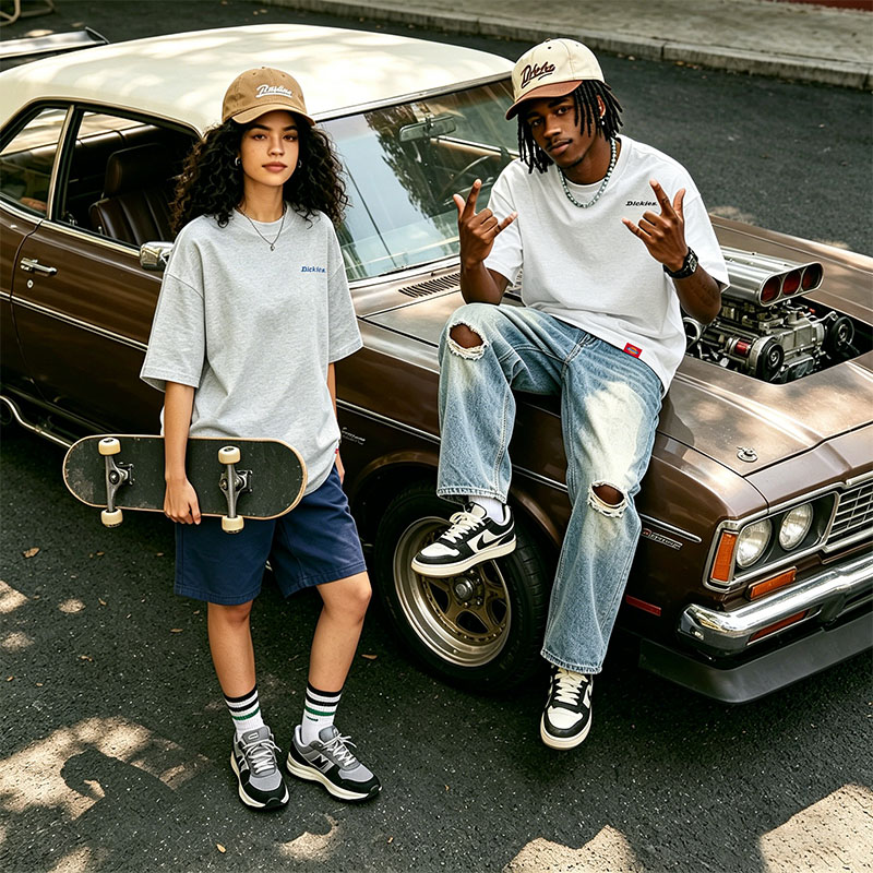 Женская футболка Dickies 320g Heavyweight Logo (зеленая) — фото 37