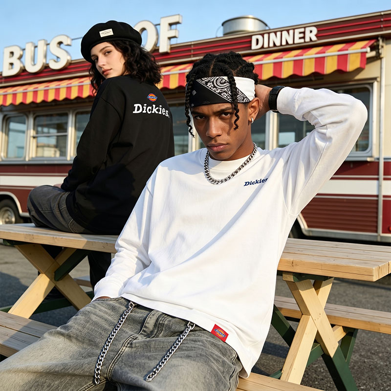 Женская футболка Dickies 320g Heavyweight Logo (зеленая) — фото 68