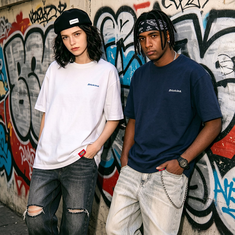 Женская футболка Dickies 320g Heavyweight Logo (зеленая) — фото 53