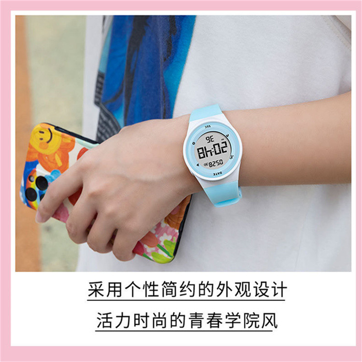 X IT T5X Women’s Men’s Sports Vibration Alarm Clock Waterproof Watch Smart Watches