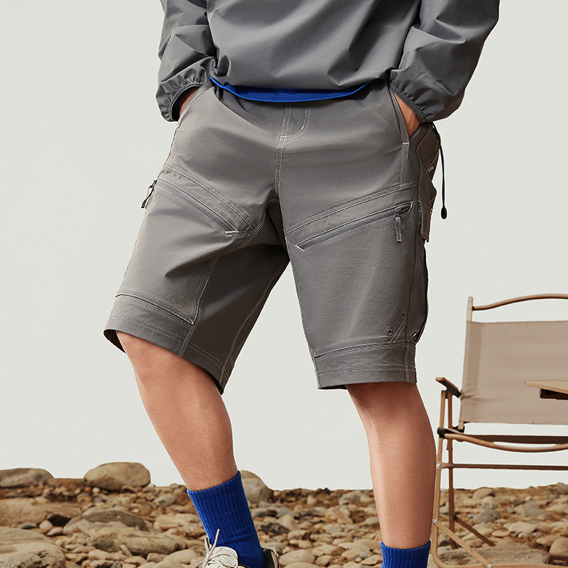Li Ning CF Tracing Sports Shorts Men’s Thunderstorm Gray