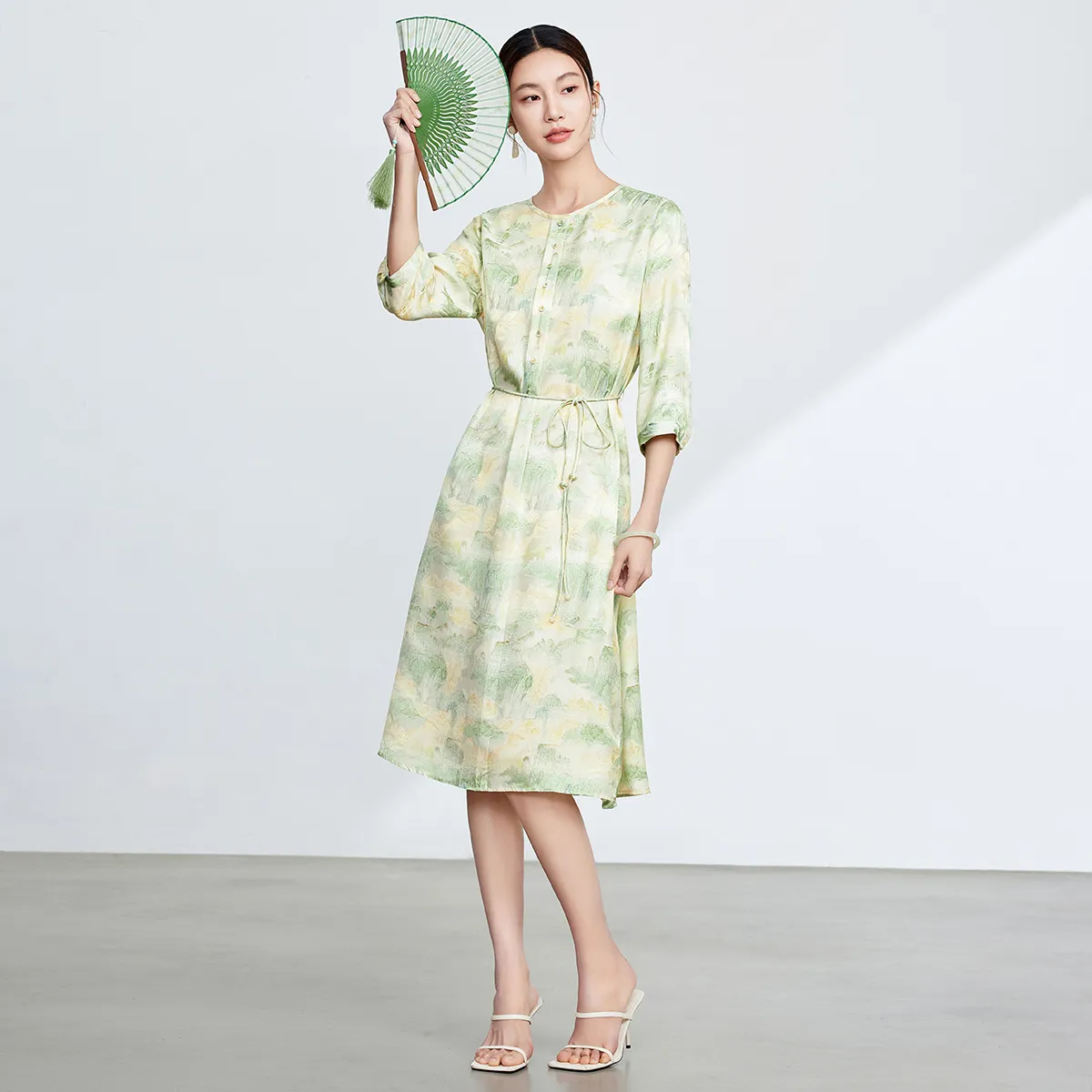 FORTEI Dress Women's Sunlit Golden Mountain