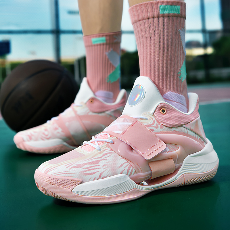 TONYBEAR Soccer Shoes Unisex Mid Top Pink/Green/Sea Blue