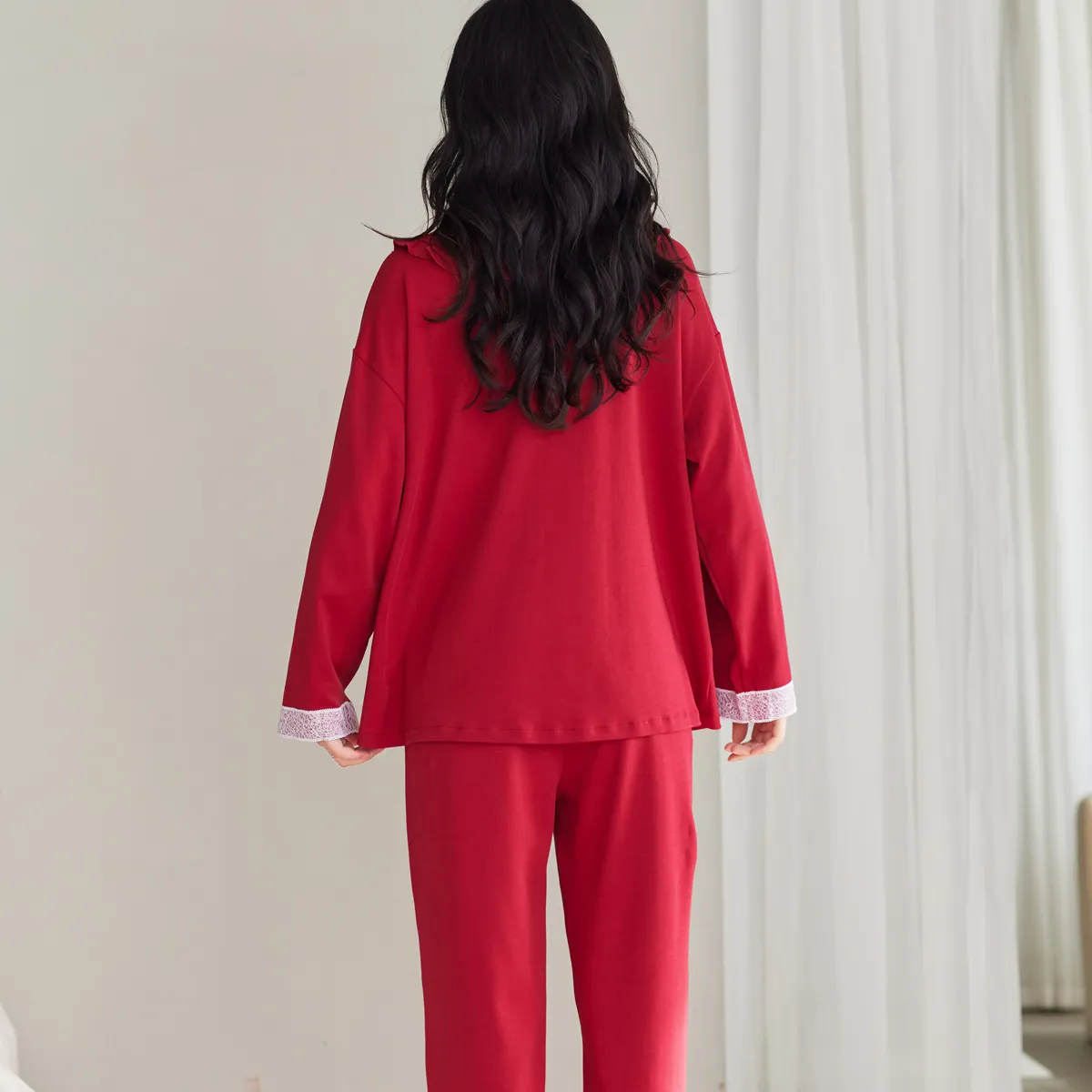 Pretty Lady Pajama Set Unisex Red
