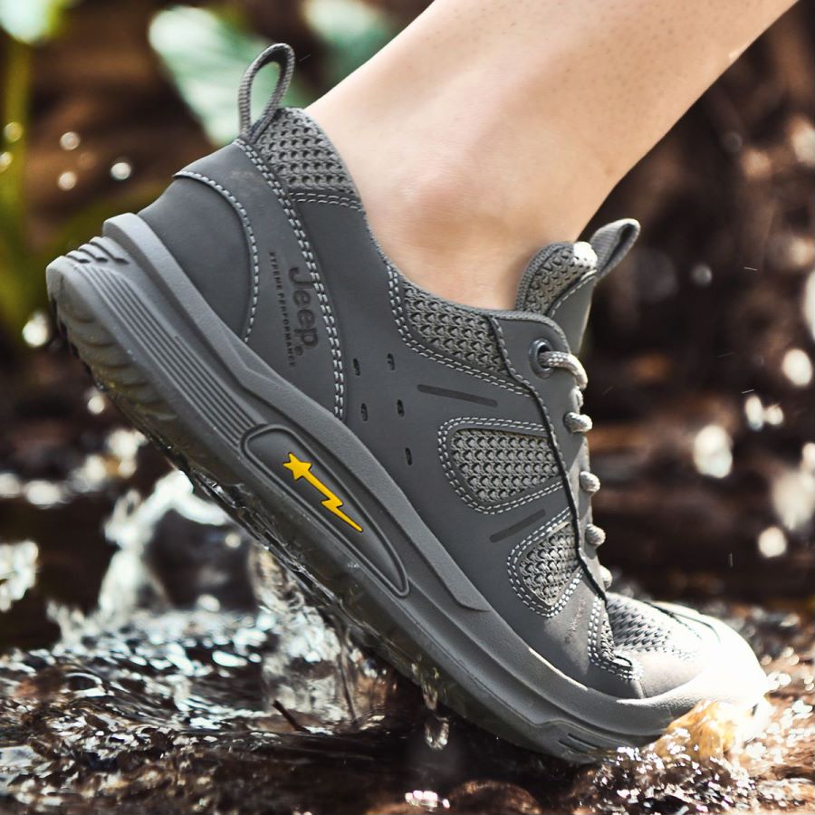 Jeep Mountaineering & Hiking Shoes Men’s Low Top Gray/Sand
