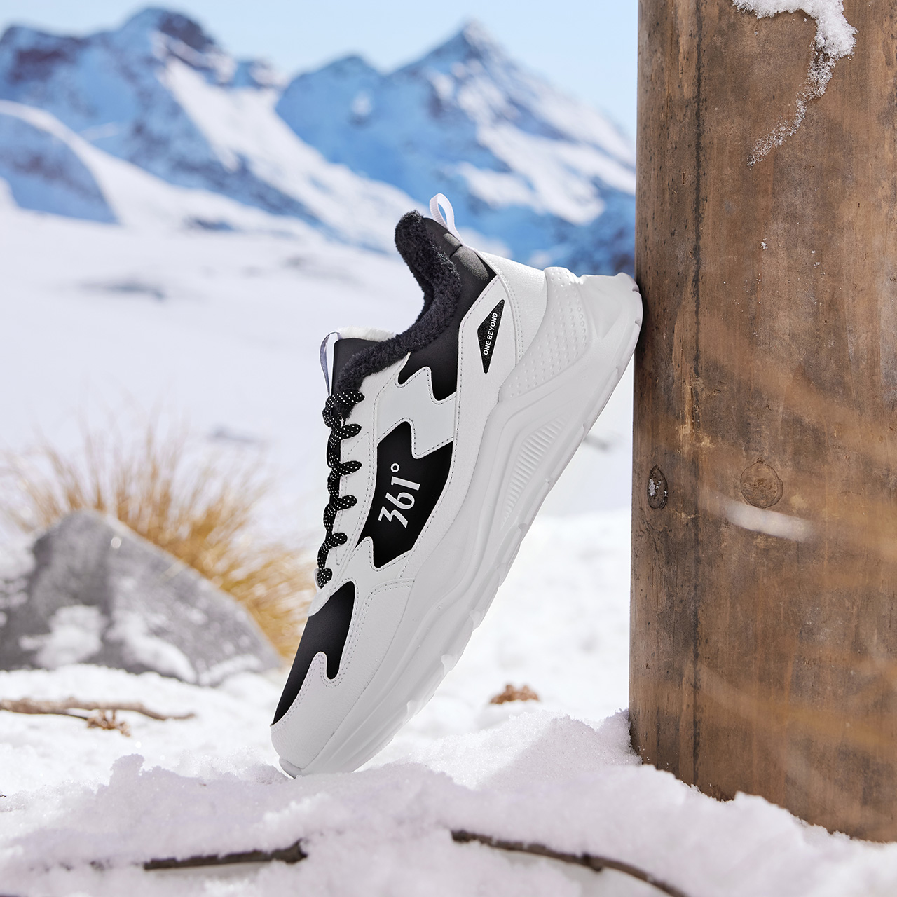 361° Thermal Insulation Fleece Lined Fashion Abrasion Resistant Waterproof Lightweight Low top Running Shoes Men’s