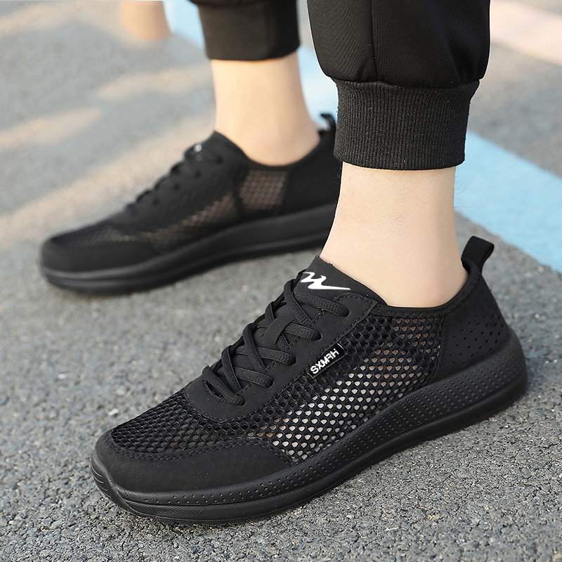 Binary Cushioning Slip Resistant Breathable Lightweight Rebound Low top Running Shoes Men’s Black Warrior