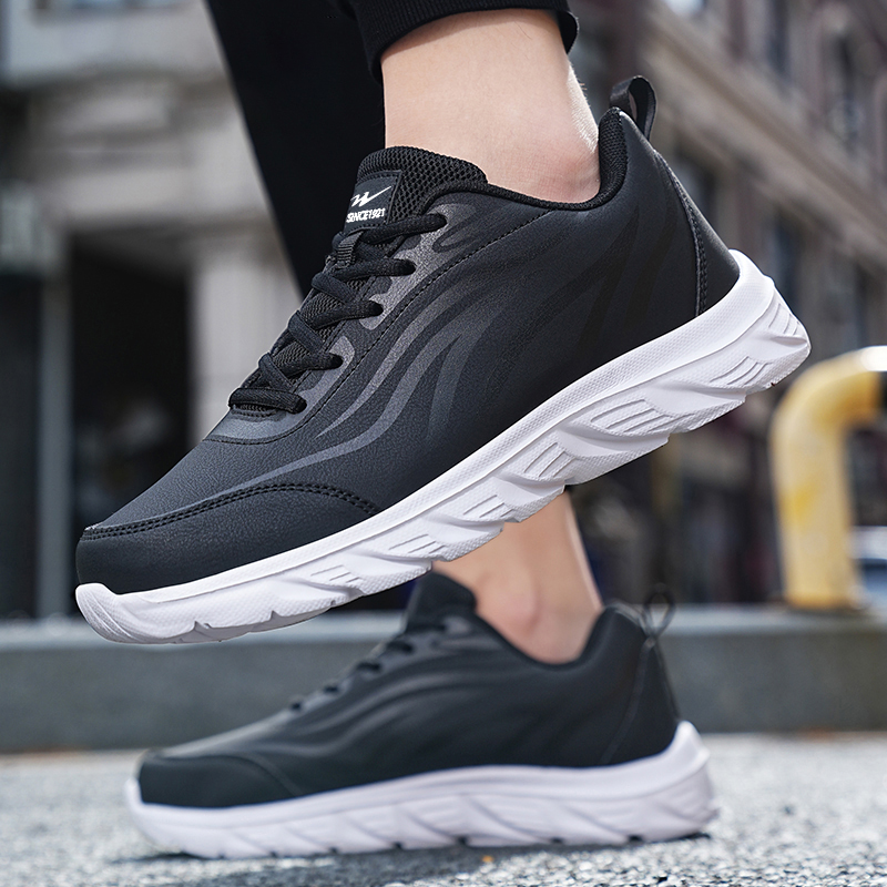 Binary Cushioning Rebound Lightweight Slip Resistant Low top Running Shoes Men’s Black