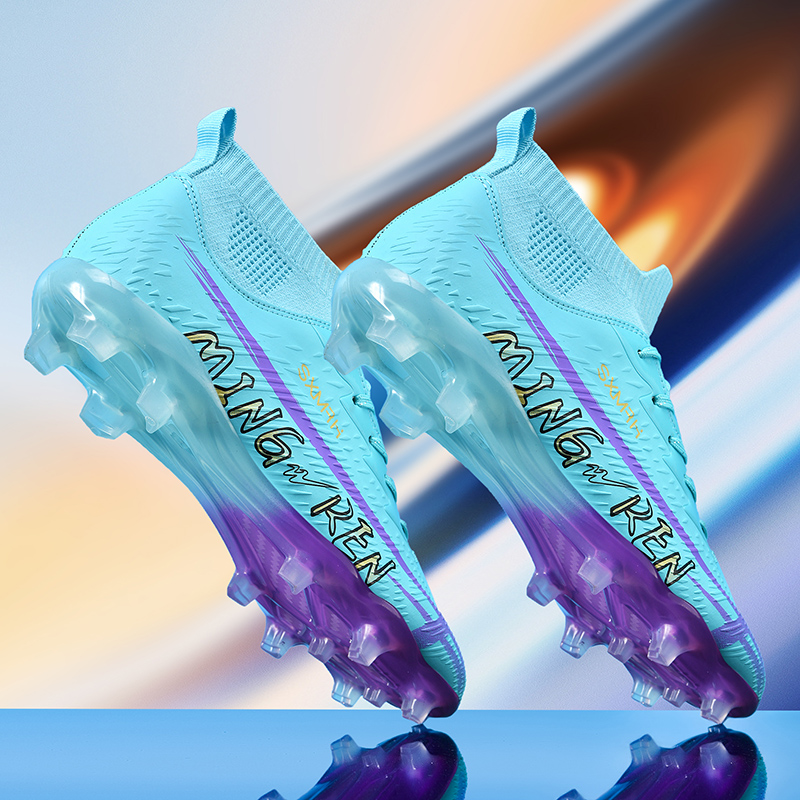 Binary Cushioning Slip Resistant Lightweight Cushioning Slip Resistant Lightweight Soccer Shoes Unisex Blue