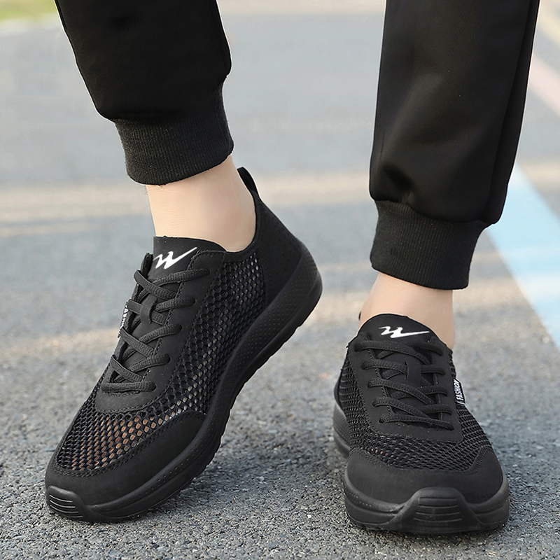 Binary Cushioning Slip Resistant Breathable Lightweight Rebound Low top Running Shoes Men’s Black Warrior