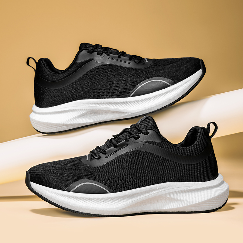 MEKY Running Shoes Men’s Low Top Black/Khaki