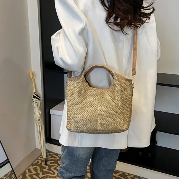 LETOO Сумка из соломенной ткани женская многоцветная