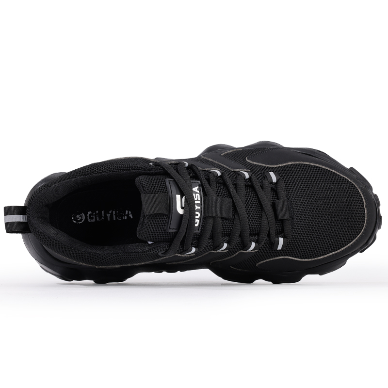 LANOUDUN Cushioning Height Increasing Lightweight Low top Outdoor Shoes Unisex Black