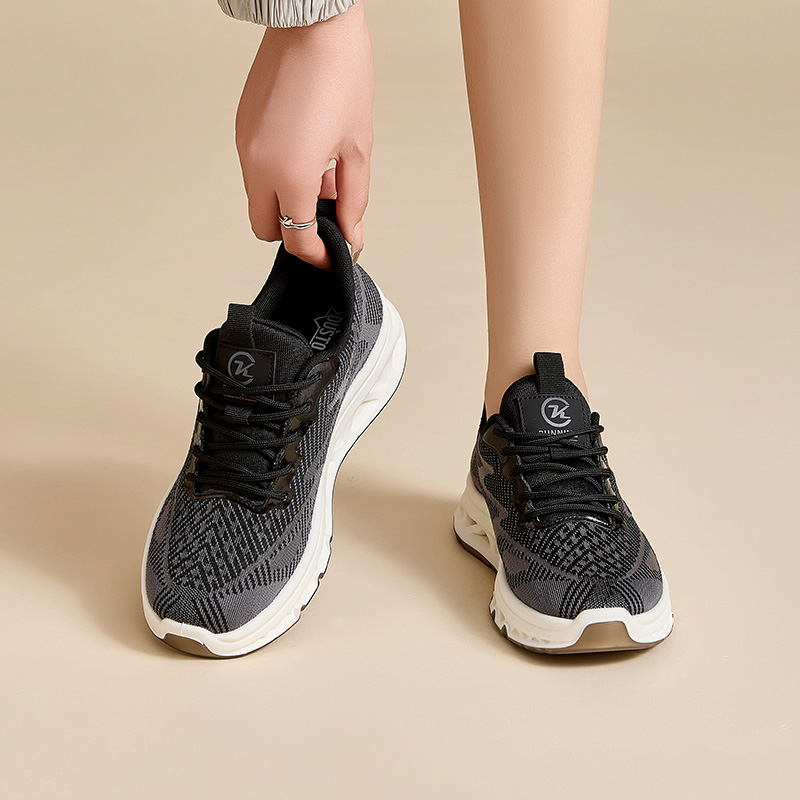 DUSTO Fabric Slip Resistant, Abrasion Resistant, Breathable Low top Running Shoes Women’s