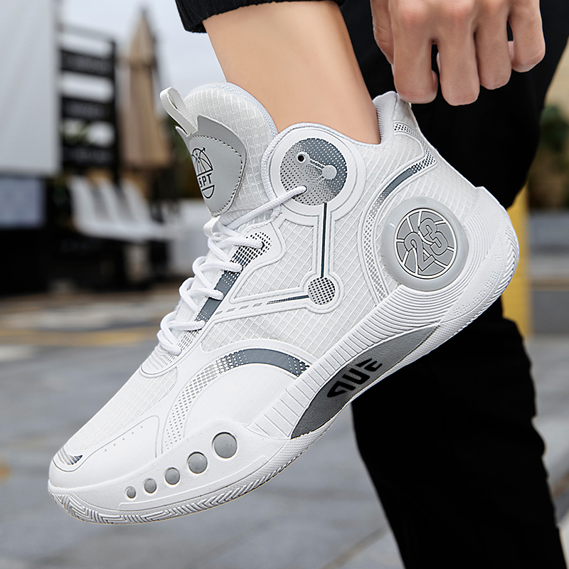 MAIKUNWANGZI Mesh, Leather Slip Resistant Abrasion Resistant Slip Resistant Abrasion Resistant Mid top Basketball Shoes