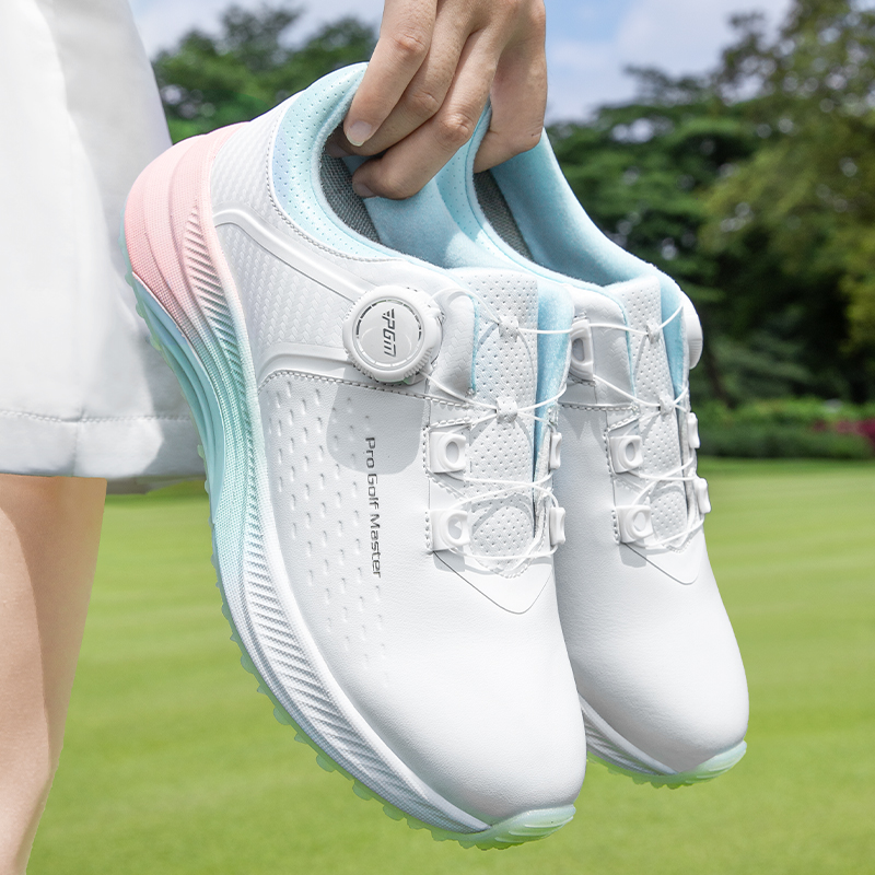 PGM Abrasion Resistant Slip Resistant Coverage Low top Golf Shoes Women’s Summer Lotus White
