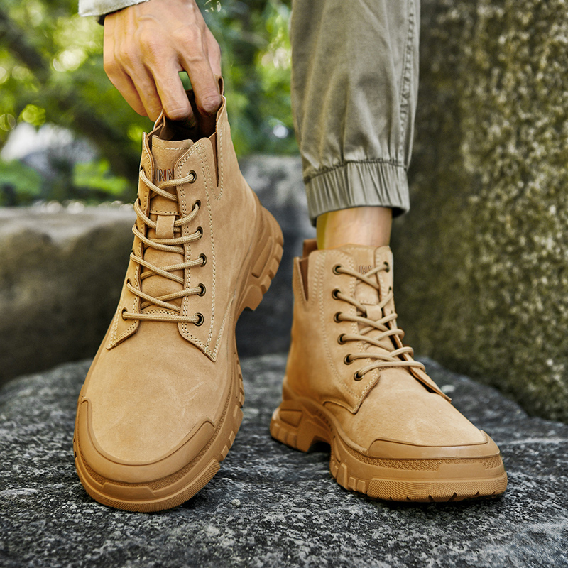 DUNNU Pigskin Cushioning Abrasion Resistant Slip Resistant Cushioning Abrasion Resistant Slip Resistant High top