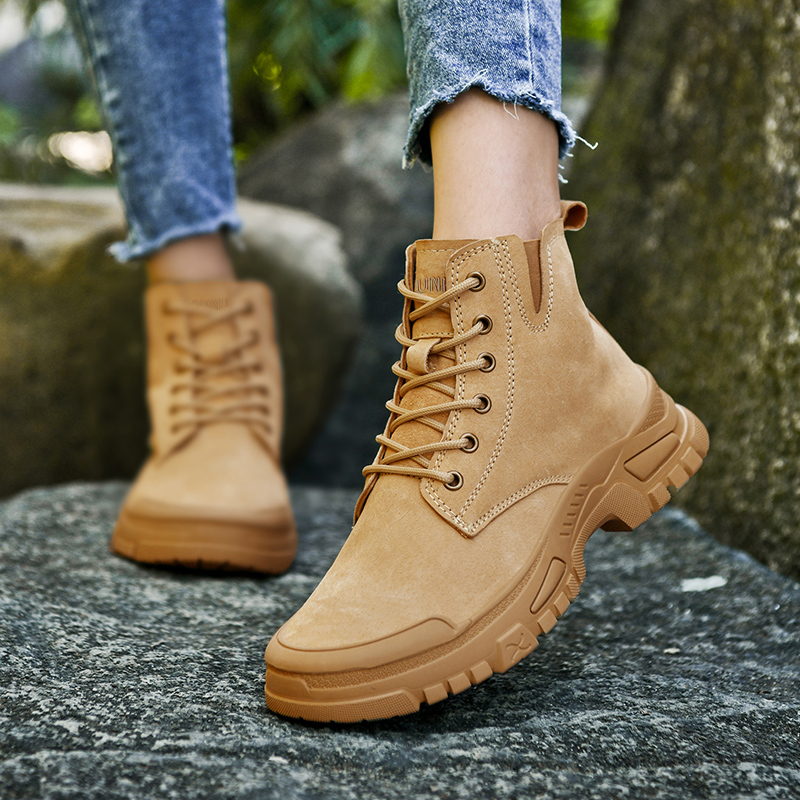 DUNNU Pigskin Cushioning Abrasion Resistant Slip Resistant Cushioning Abrasion Resistant Slip Resistant High top