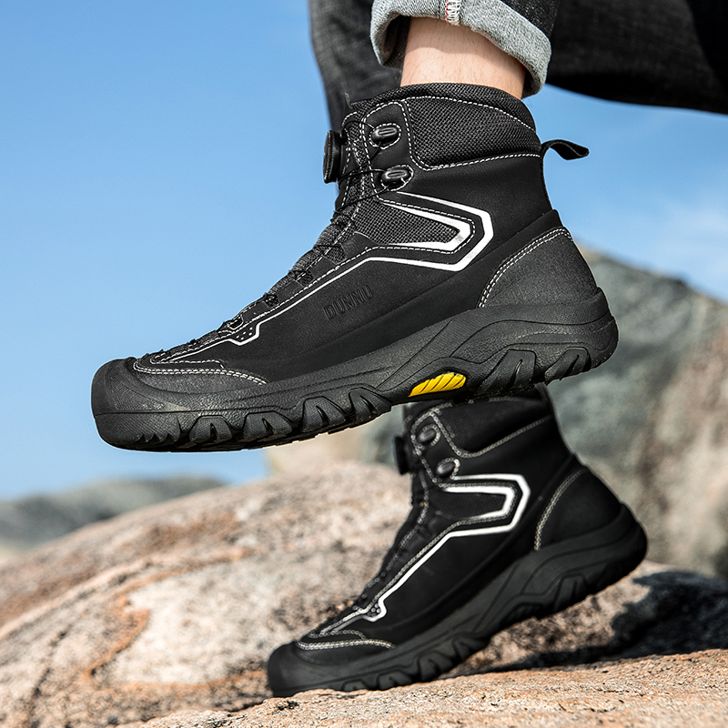 DUNNU Cow Split Leather Mountaineering & Hiking Shoes Men’s