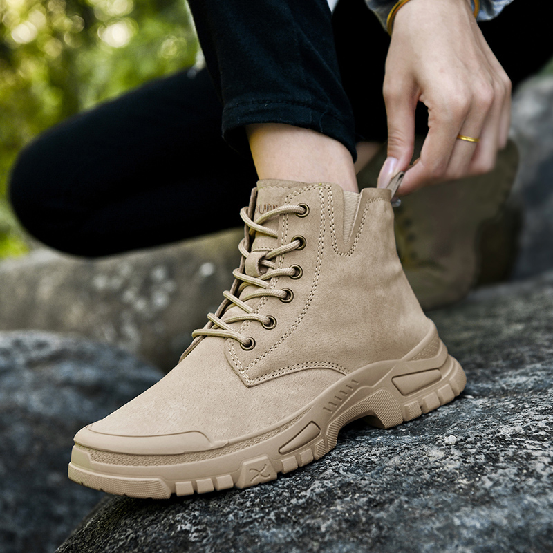DUNNU Pigskin Cushioning Abrasion Resistant Slip Resistant Cushioning Abrasion Resistant Slip Resistant High top