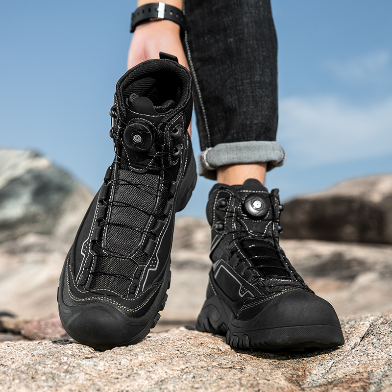 DUNNU Cow Split Leather Mountaineering & Hiking Shoes Men’s