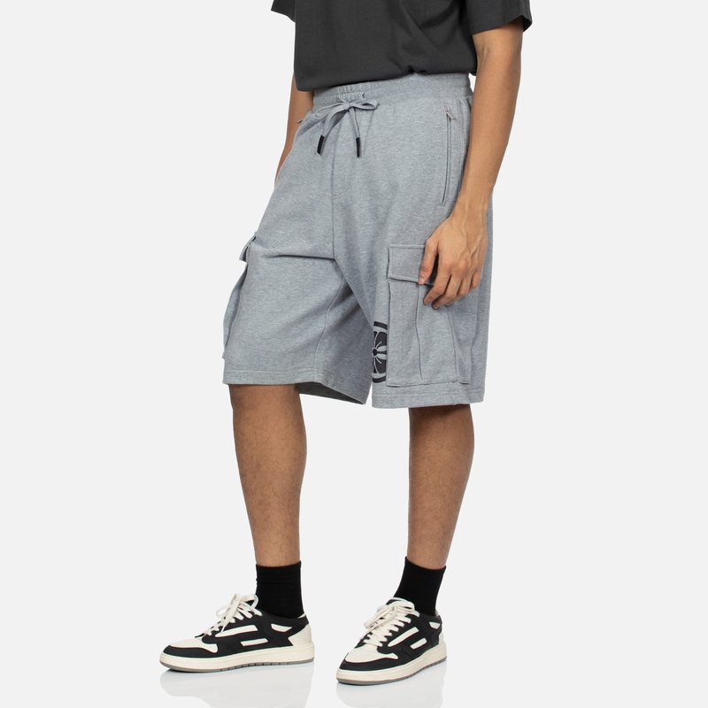 EVISU Sports Shorts Men’s Heather Gray Moderate