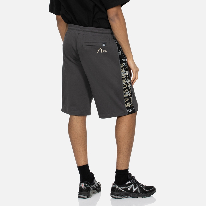 EVISU Sports Shorts Men’s Charcoal Gray Moderate