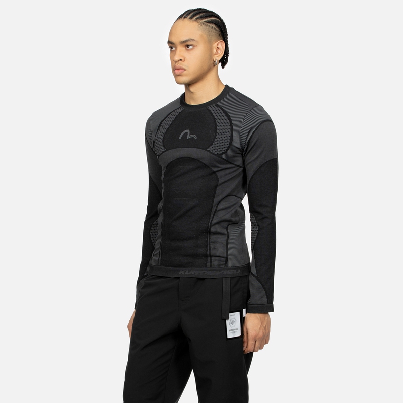 EVISU Fitness Clothing Men’s Black Moderate