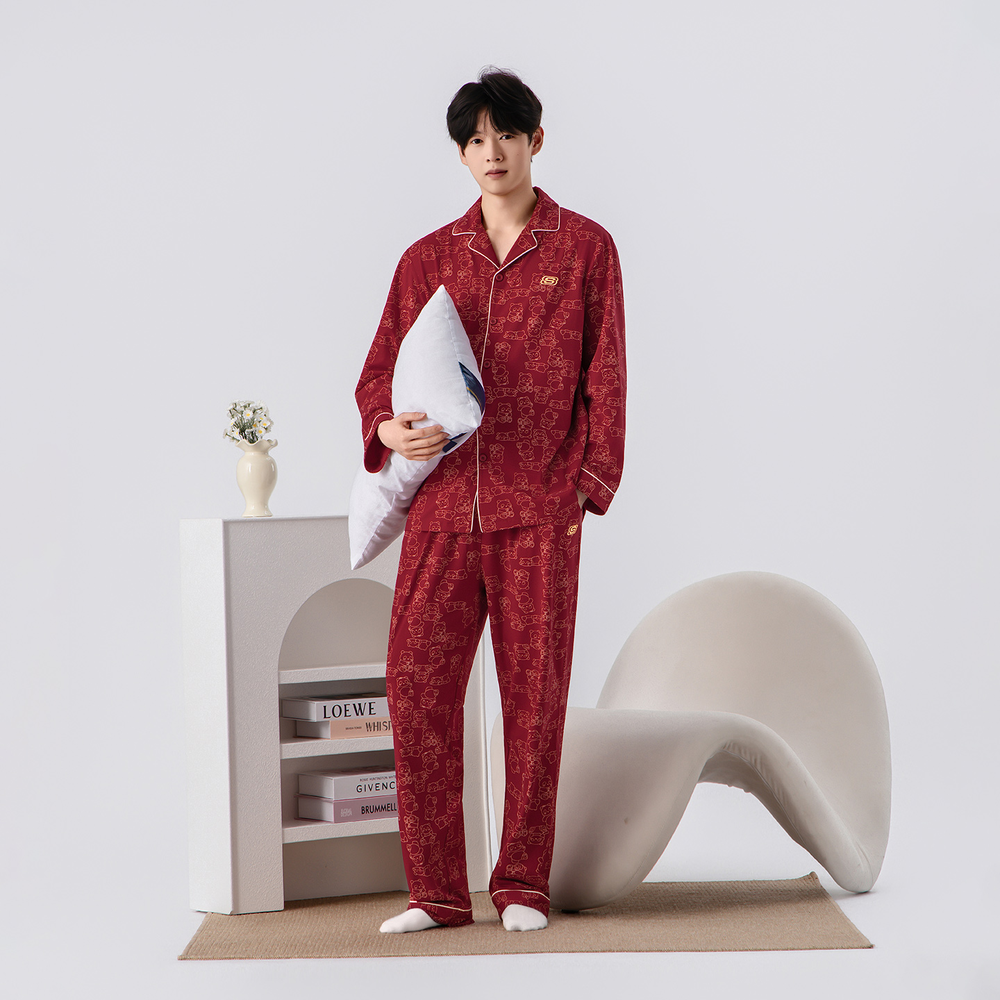 Мужской домашний костюм Skechers (красный) — фото 4