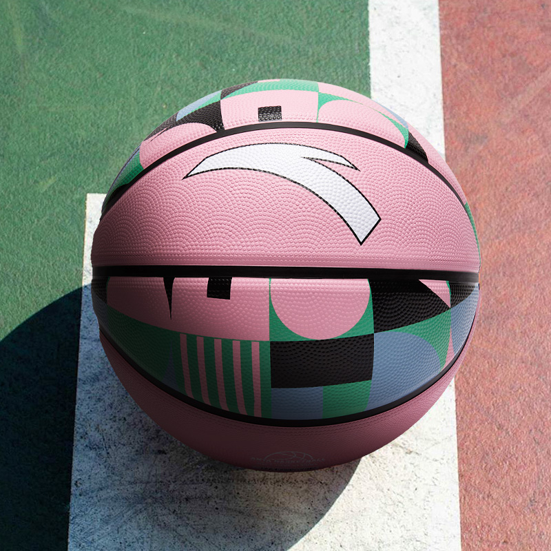 Anta Students’ Practical Training Basketball, Adults’ Professional Use Ball Pink Size 75 Training Competition Unisex
