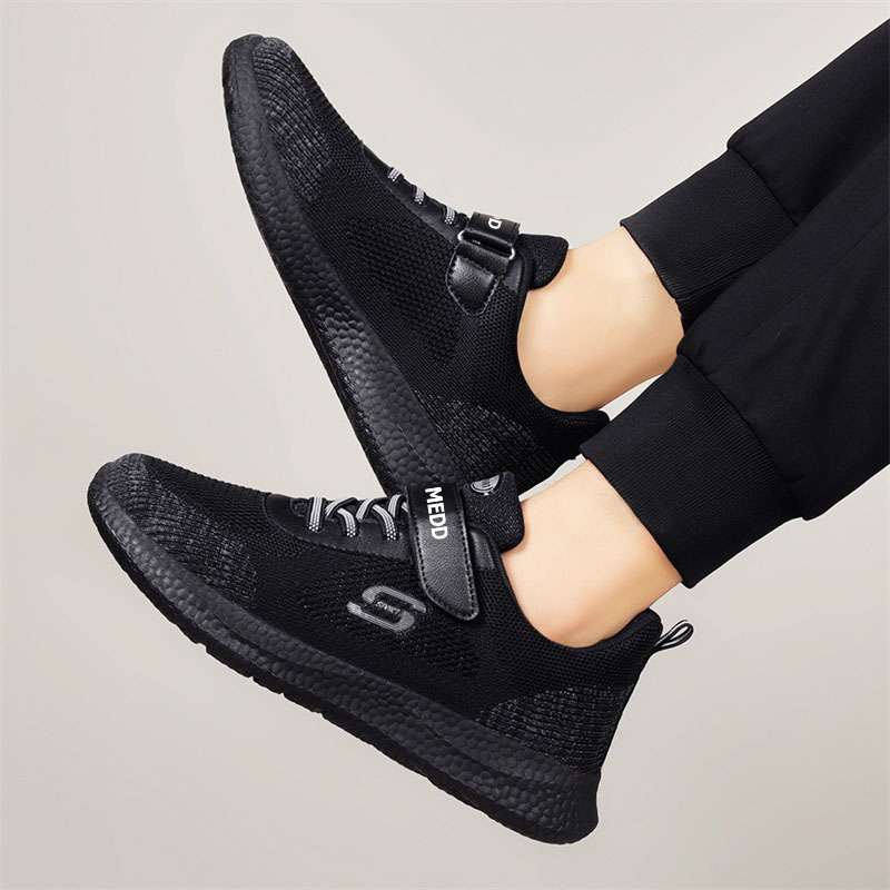 Medd Walking Shoes Unisex Low Top Black