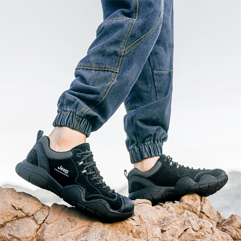 Jeep Pigskin Mountaineering Shoes Men’s Black