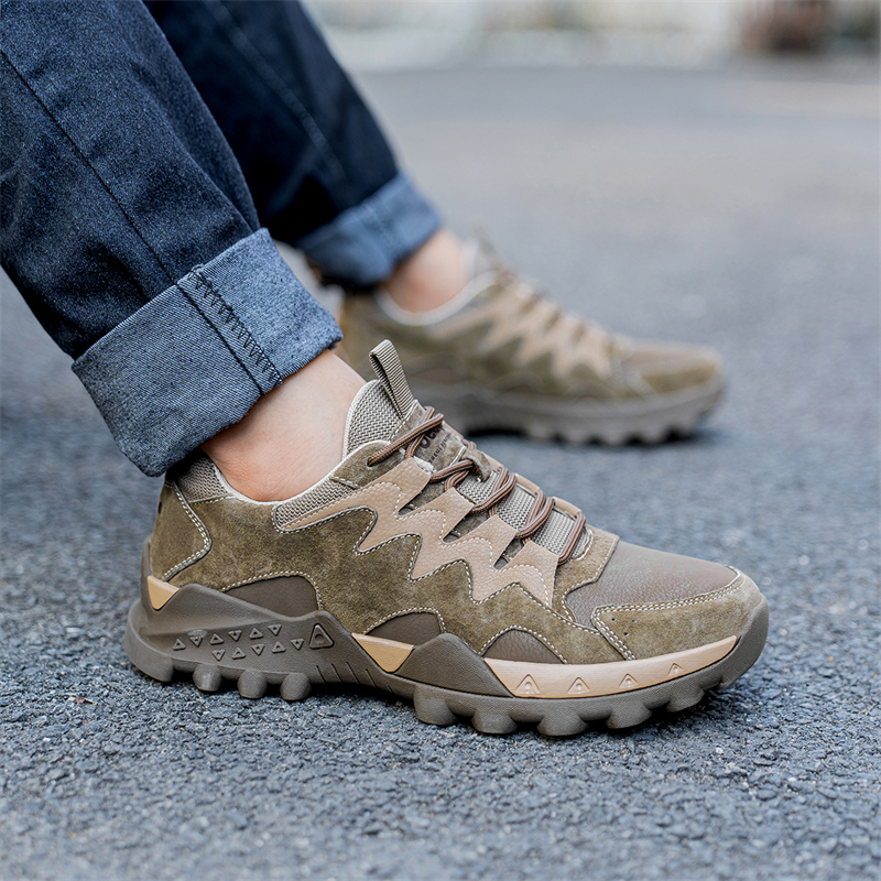 Jeep Comfortable Low top Hiking Shoes Men’s Dark Khaki