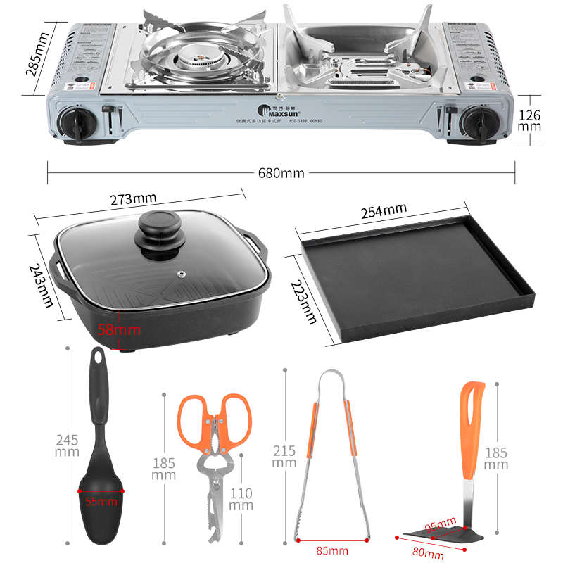 MAXSUN Cooking Utensils 3 5 Persons