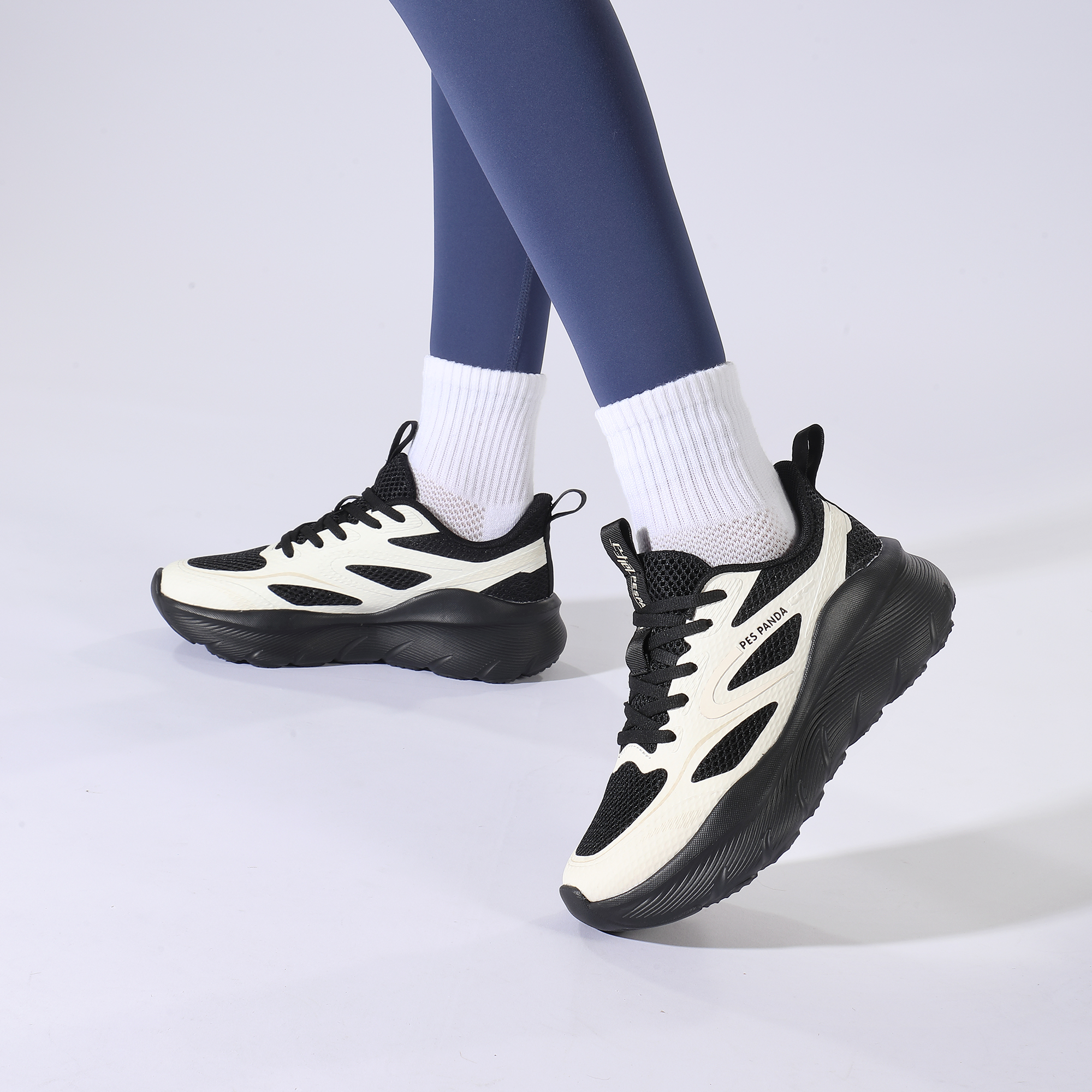 PES PANDA Versatile Cushioning Abrasion Resistant Breathable Lightweight Rebound Low top Running Shoes Unisex