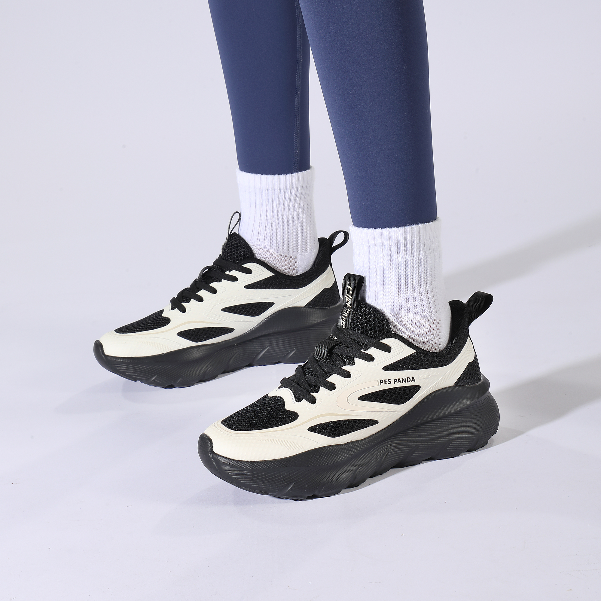 PES PANDA Versatile Cushioning Abrasion Resistant Breathable Lightweight Rebound Low top Running Shoes Unisex
