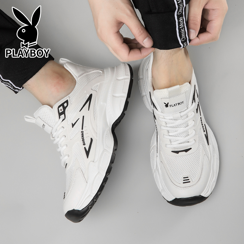 Playboy Flyknit Mesh, Fleece Lined Thermal, Lightweight Breathable, Trendy Fashion, Soft Versatile Running Shoes Men’s