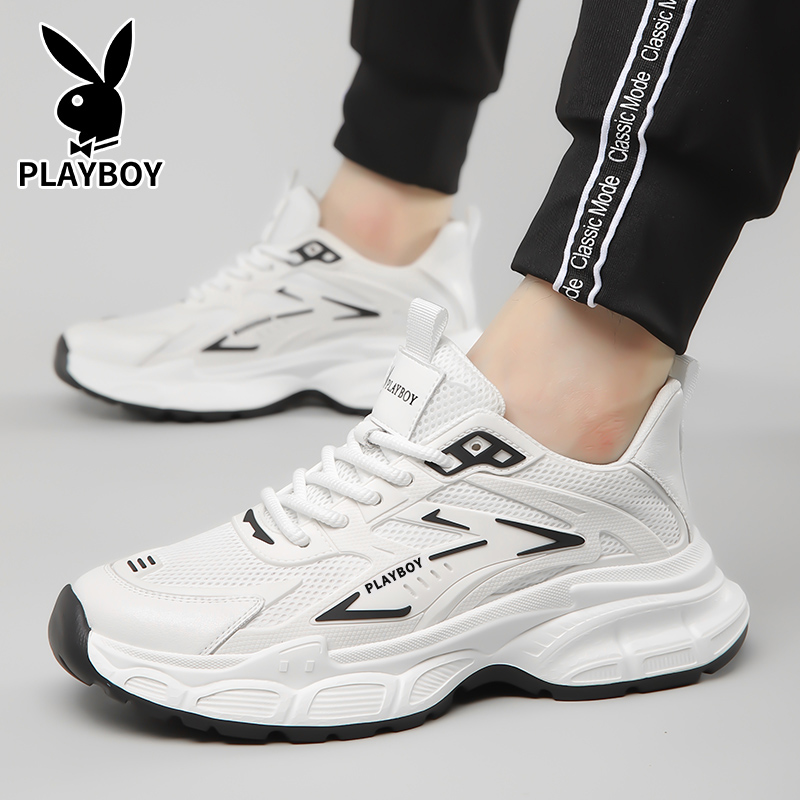 Playboy Flyknit Mesh, Fleece Lined Thermal, Lightweight Breathable, Trendy Fashion, Soft Versatile Running Shoes Men’s