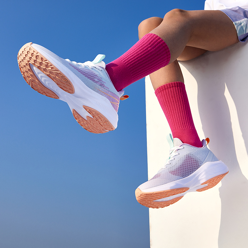 Кроссовки 361° Kids Flash 3.0 (бело-сине-фиолетовые) — фото 4