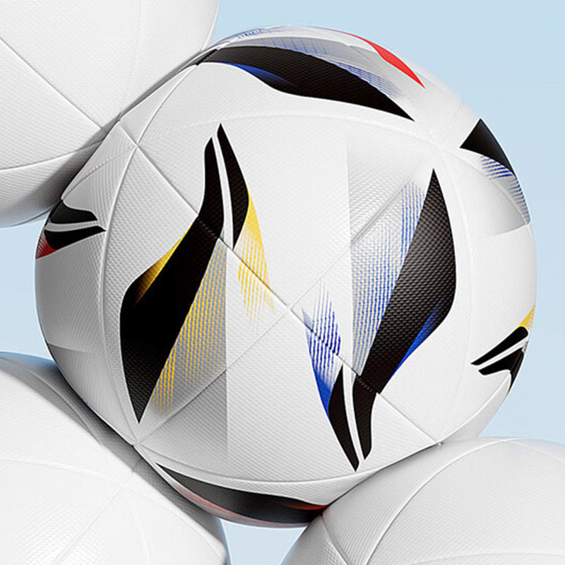 Li Ning Size 5 Soccer Ball TPU Machine Stitched Soccer Ball Unisex Black White Blue Red