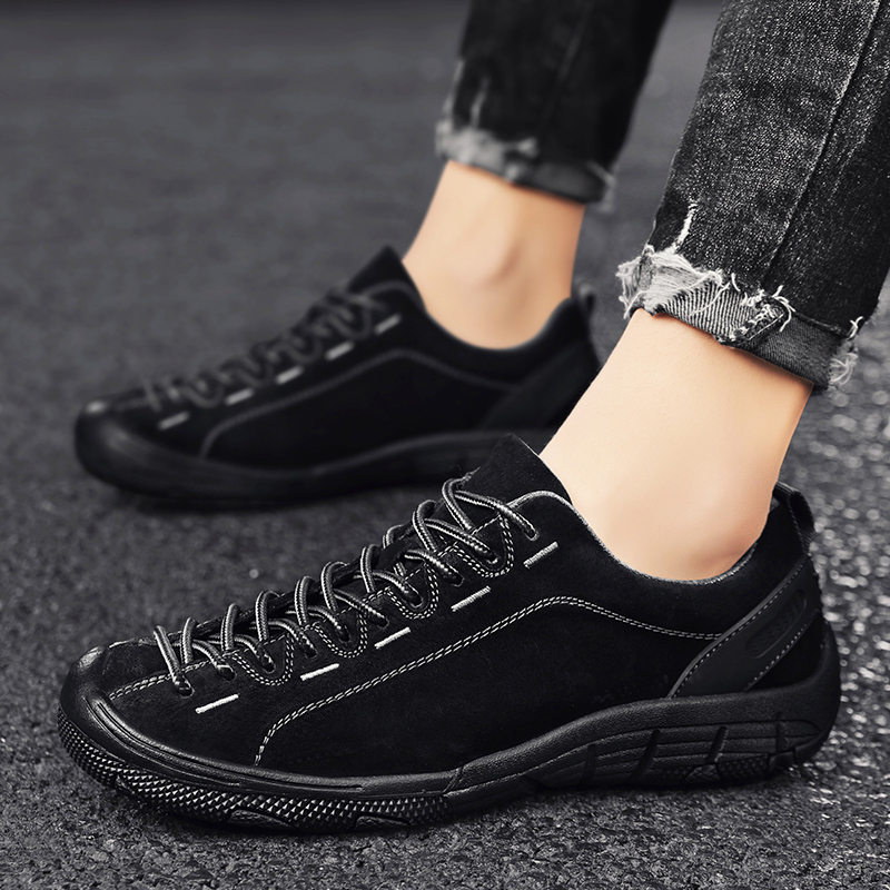 GONGNIUMEILI Pu Abrasion Resistant Slip Resistant Abrasion Resistant Slip Resistant Low top Mountaineering Shoes Men’s