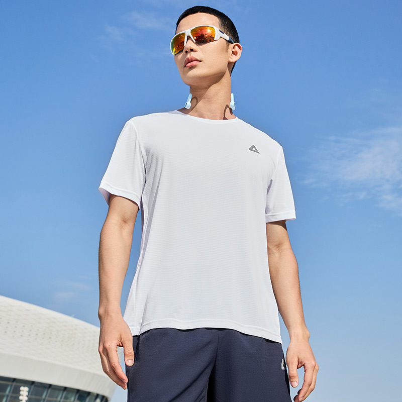 PEAK Running T Shirt Men’s All White